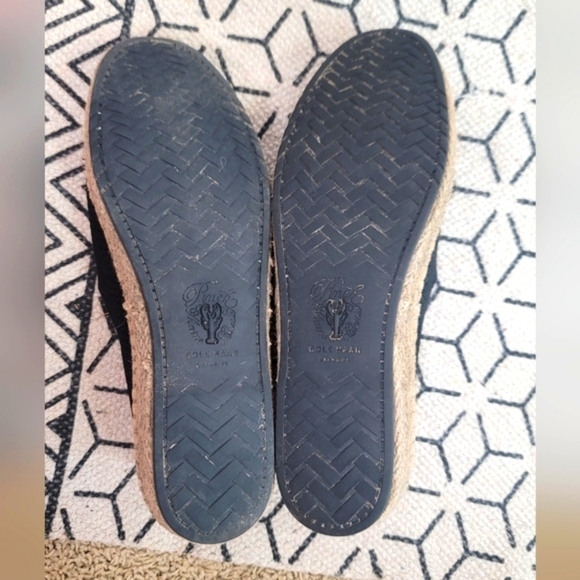 COLE HAAN BLACK ESPADRILLE SLIP ONS, SZ 8.5 - Picture 10 of 12